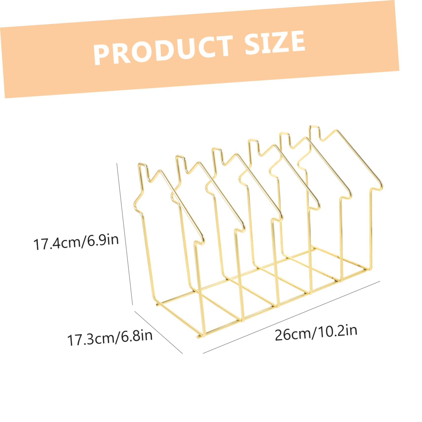 Housoutil 1pc Iron Desktop Storage Rack Stylish File Organizer for Office Section Document Holder for Efficient Desktop Organization Engineering Material House Design