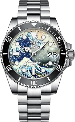 STEELDIVE SD1953J NH35 Automatic Watch 300m Diver Mechanical Watch Luxury Sapphire Crystal Full Luminous Kanagawa Surf Men Watch