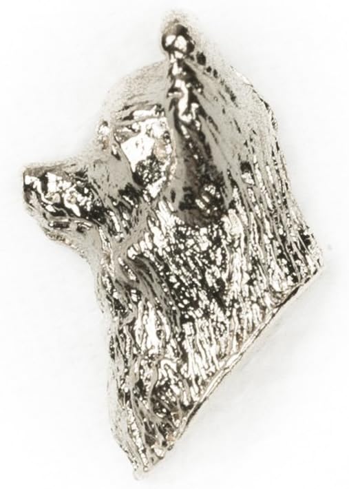 CHIHUAHUA LONG HAIR Made in U.K Artistic Style Dog Clutch Lapel Pin Collection, Silver