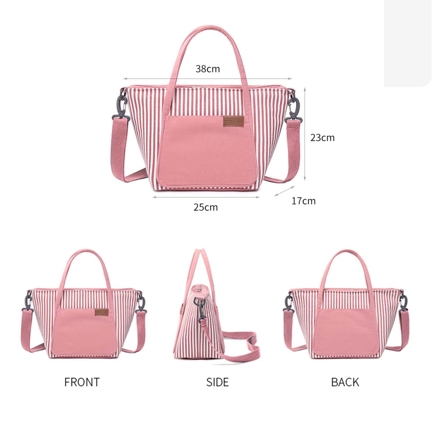 Bolsas de Almuerzo Más Frescas para Mujeres y Niños Fiambrera de Lona Aislada Portátil Bolsa de Mano Grande Reutilizable Térmica para Trabajo Oficina Picnic Compras