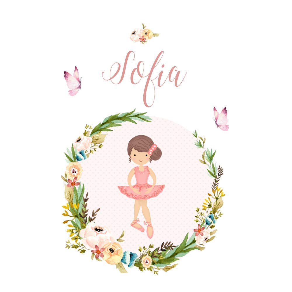 Ballerina Schultüte mit Namen aus Stoff 70cm groß