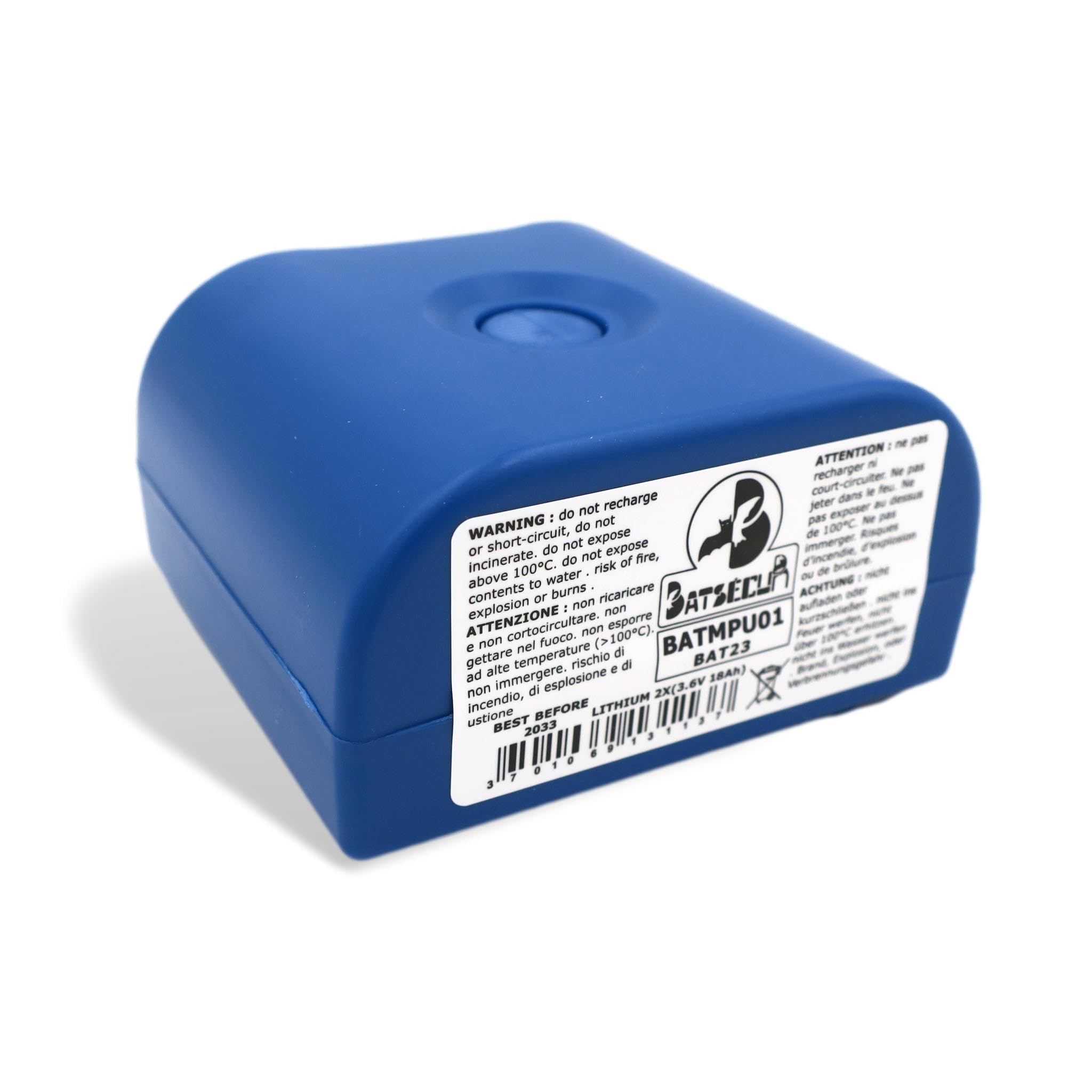Batteria di allarme BAT23 Compatibile con BATLi23 MPU01X DAITEM HAGER LOGISTY - 2 x 3.6V 18Ah Li-SOCl2