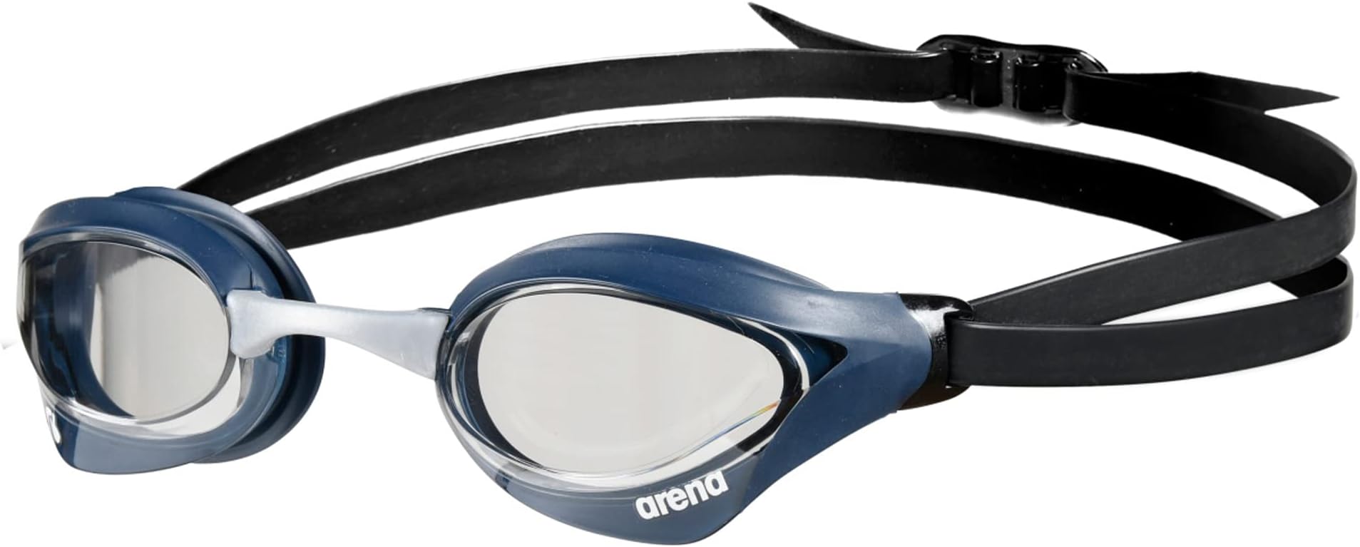 Cobra Core Swipe Unisex Adult Racing Swimming Goggles, Swimming Pool Goggles with Curved Lenses, Anti-Fog, UV Protection, 5 Interchangeable Nose Bridges