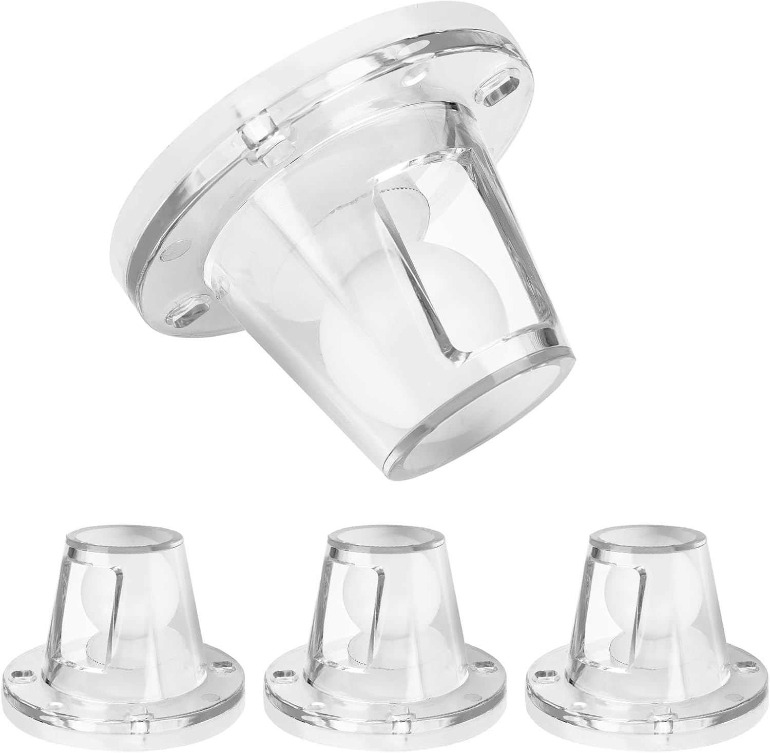 Boats Scupper Valves Fit for Boat Self-Bailing Ball Scuppers Valve Replaces Old Scupper Flapper Replacement Kit Fit 3/4 inch to 1-1/2 inch Inch Boat Fittings Opening, 4 Pcs