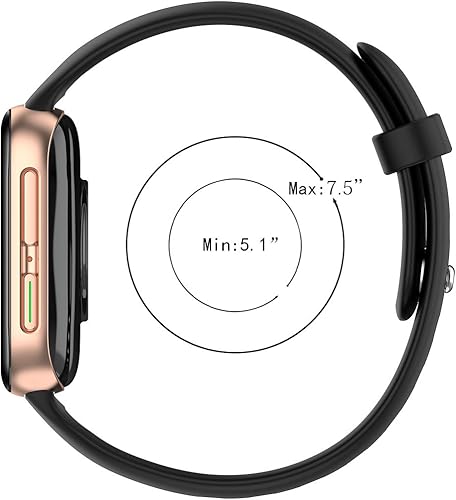 Miniatura 2 de FitTurn Correa de reloj compatible con Oppo Watch de 1.614 in y 1.811 in, correa de silicona de repuesto para mujereshombres, correas de reloj de