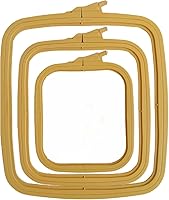 Vista 9 de Nurge Aro cuadrado para bordar, marco de punto de cruz de plástico para punto de aguja y bordado, aro ajustable para manualidades, color antracita