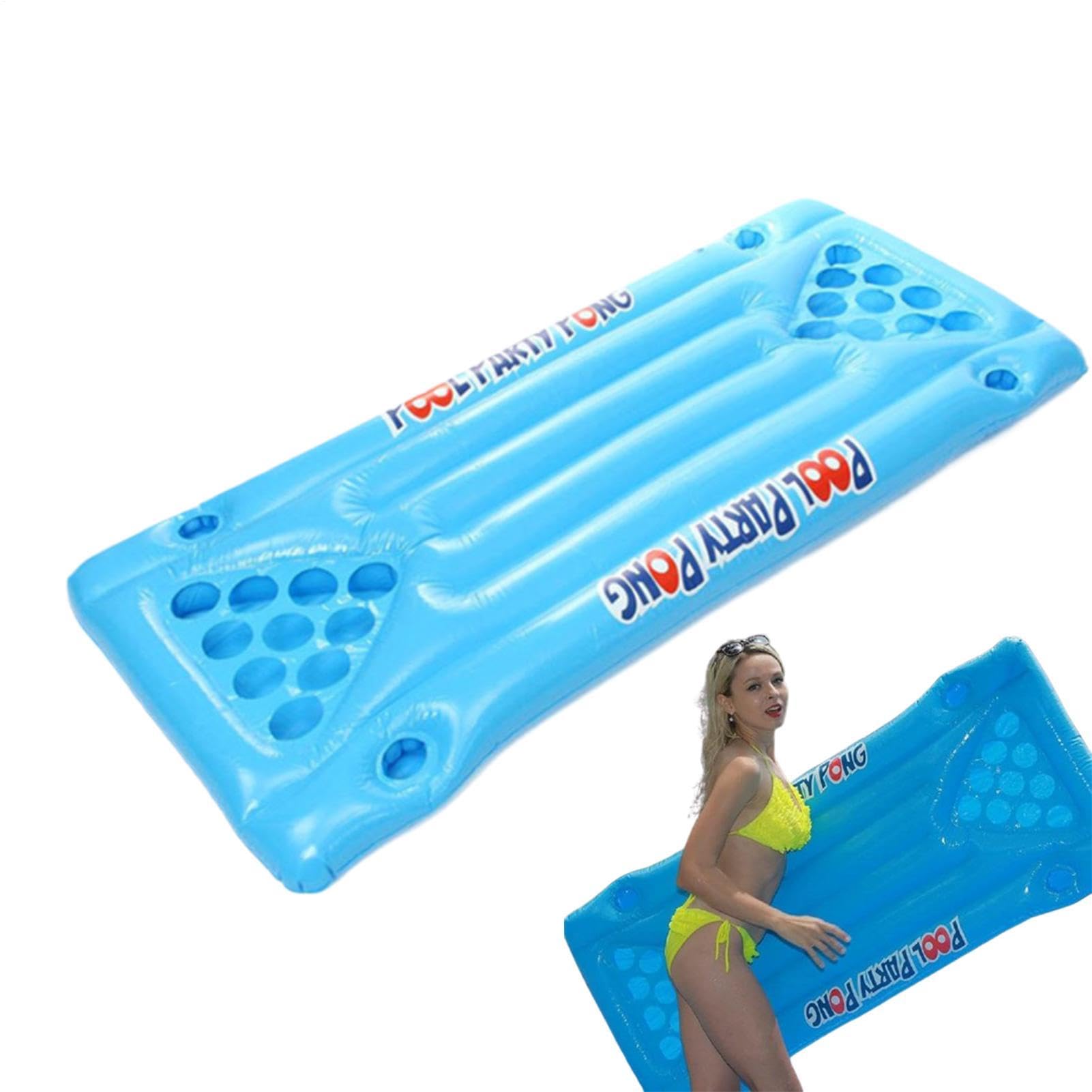 Beer Yards Table de billard – Beer Pong gonflable | Flotte flottante Am, jouet flottant pour le salon de table, pour les fêtes pour adultes, Beer Pong gonflable