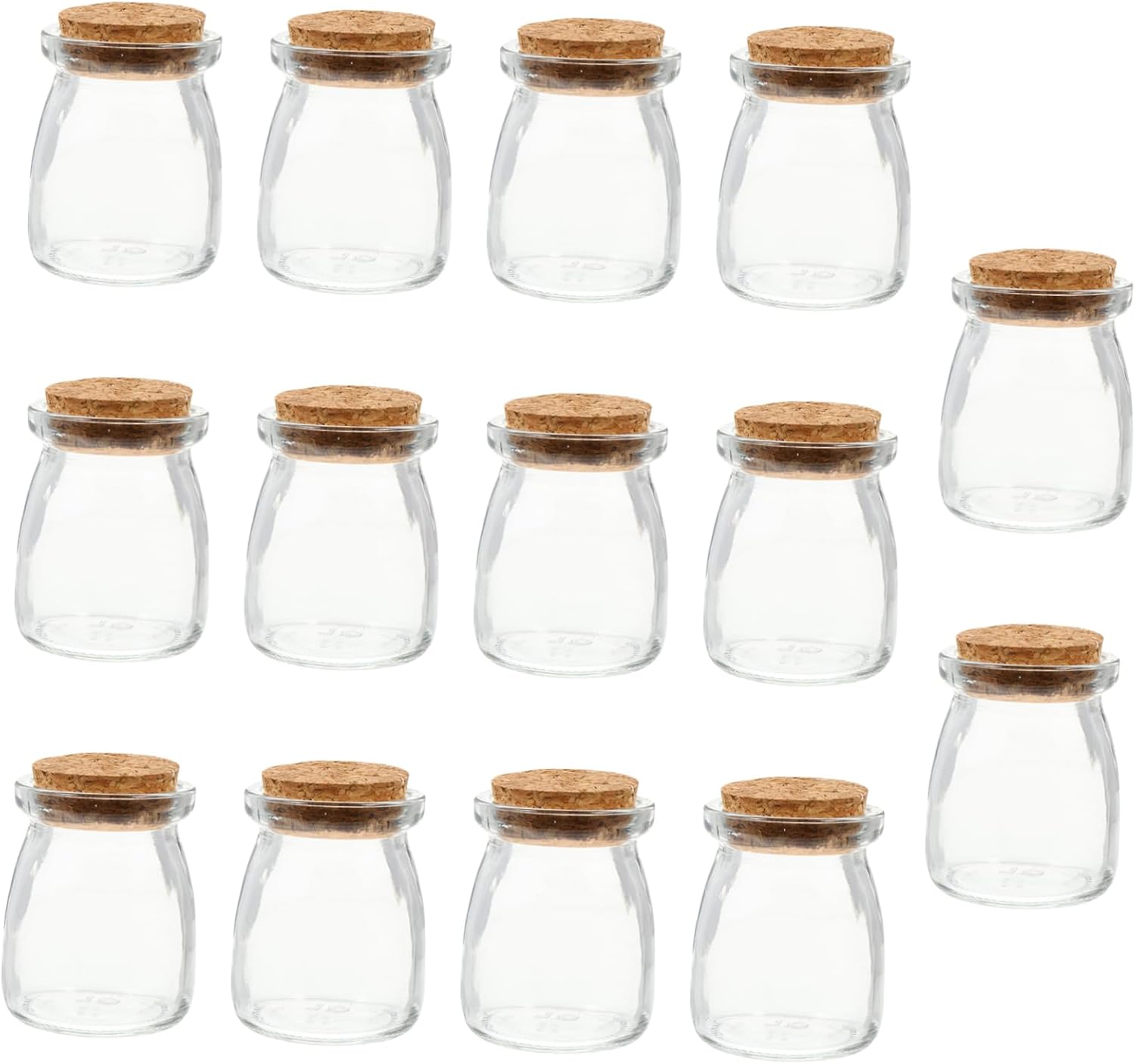ABOOFAN 1set Pudding Bottles Corks Assorted Color Storage for Candy Jelly and Wishing Bottles for Party Favors and Home Organization