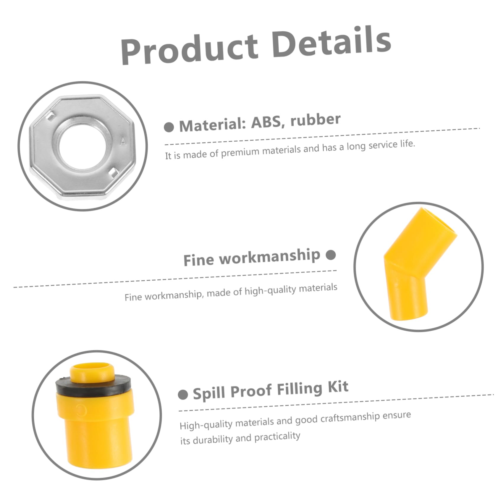 Kühlmittel Trichter 1 Satz aus Abs und Gummi für Motor | Auslaufsicher, mit Fluid Stopper, für Kühler Spülung und Druckprüfset, 15 Stück Befüllwerkzeug