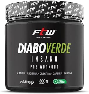Diabo Verde Insano Pre - Workout - 300G Limão - Ftw, Fitoway, 300 G