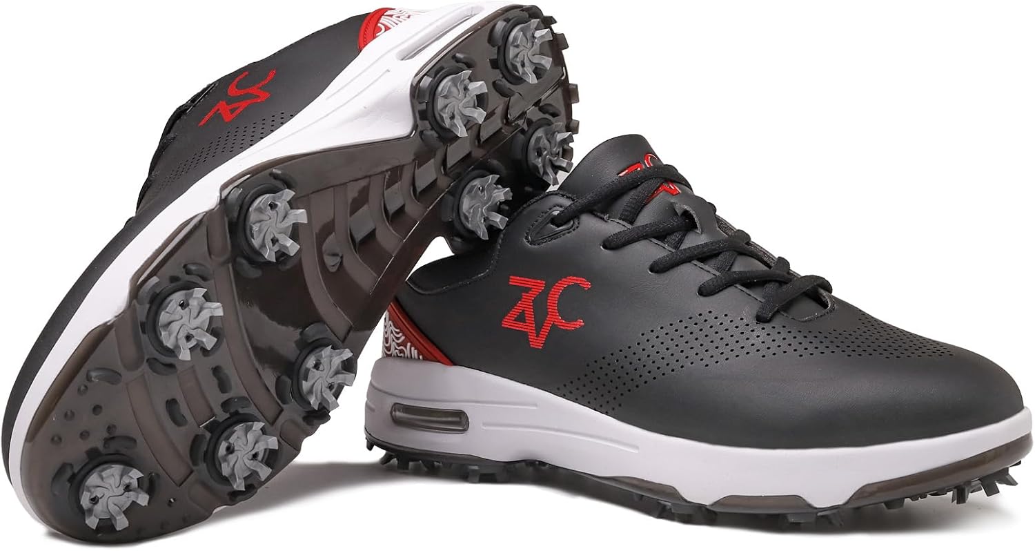 ZVC Golf Shoes Men with Spikes Non-Slip Water-Resistant Lightweight Breathable Professional Spiked Footwear Outdoor - Image 7