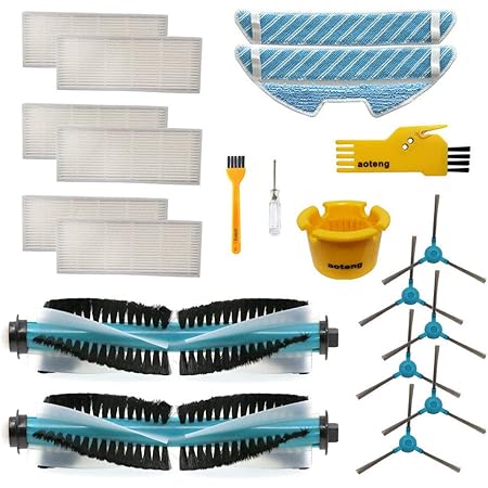 Kit De Rechange Brosses Principales Pour Robot Aspirateur Eureka J12 Ultra - 2 Brosses + 1 Brosse De Nettoyage