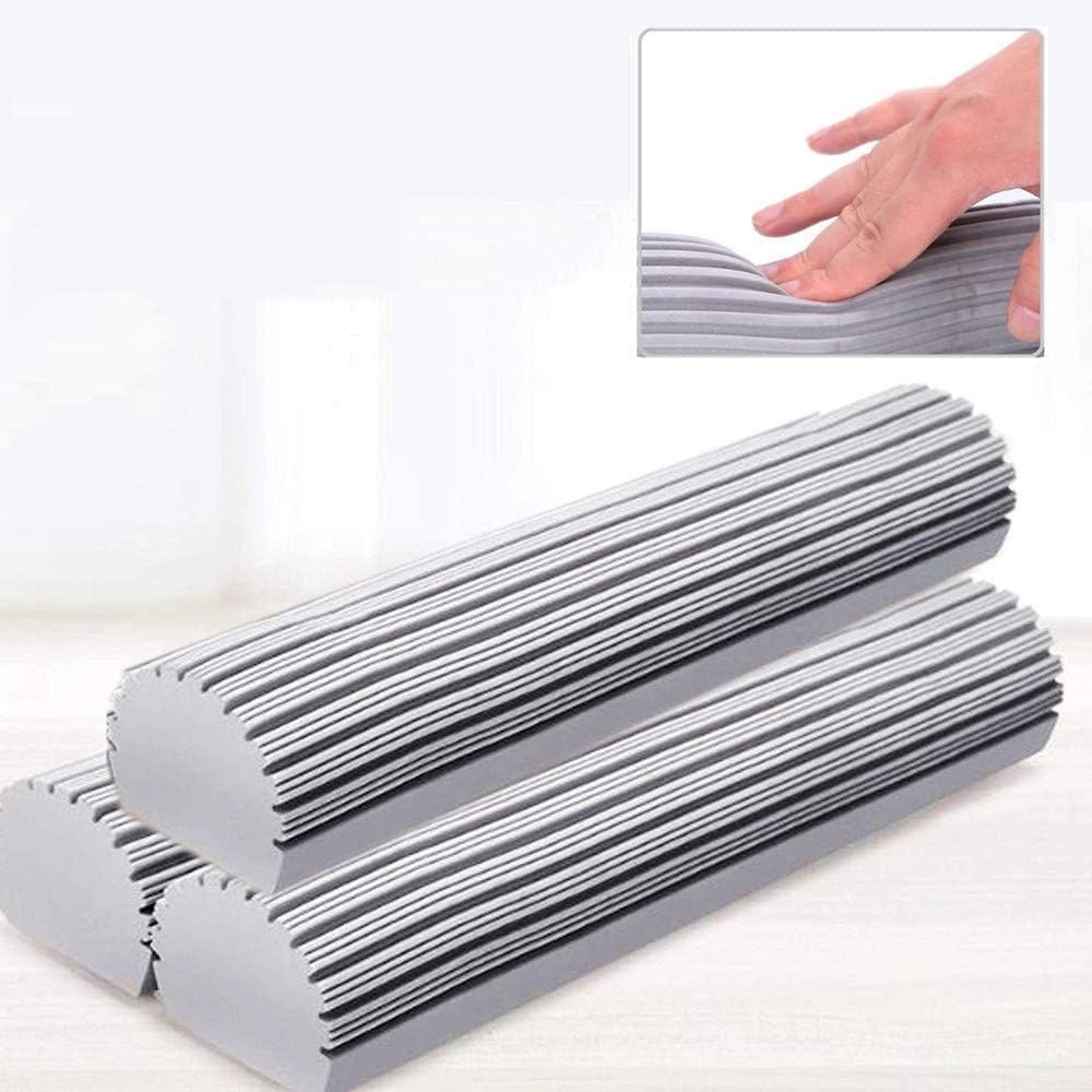 TOPPERFUN Lot De 2 Recharges Tête De Vadrouille PVA Éponge Absorbante Grise Pour Balai Plat