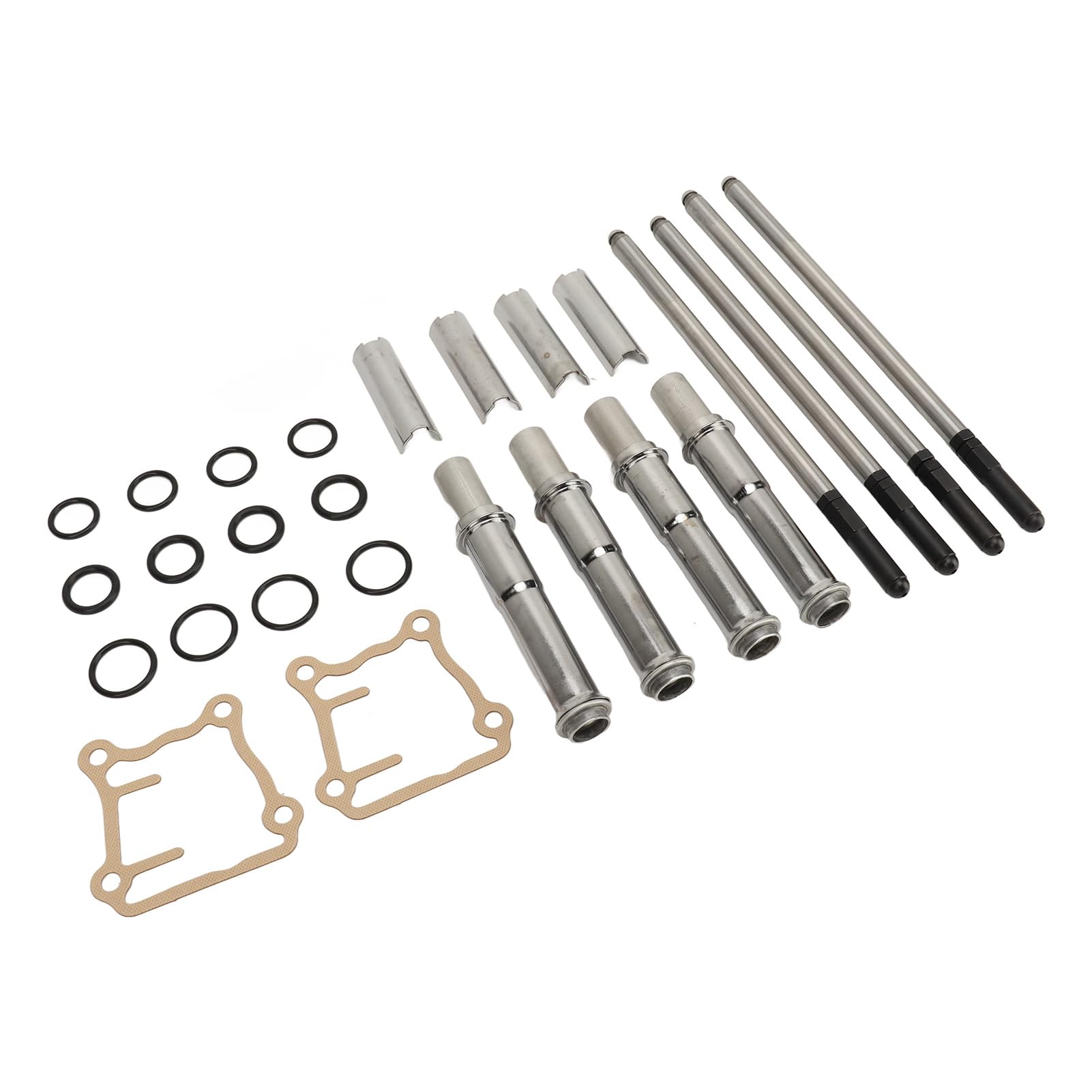 Ejoyous Kit de Varilla de Empuje Ajustable con Cubiertas Kit de Varilla de Empuje Ajustable OEM de Acero Cromado Moly 93 5095 499961 40 Piezas para Touring Big Twins 1999 2017 88 a 106 Pulgadas