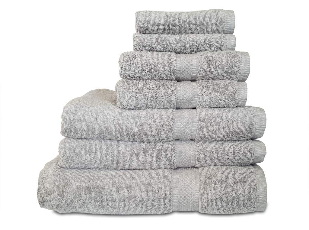 John Aird 100% Egyptian Cotton Bath Towels & Towel Sets 600gsm (Silver, Bath Towel)