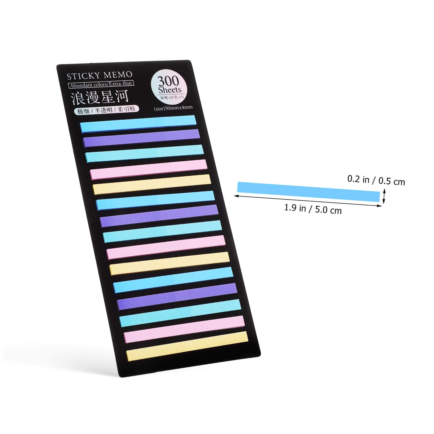 NUOBESTY 5 Sätze Index-aufkleber Klare Textmarkerstreifen Klebrige Textmarkerstreifen Buchmarker Buchmarkierungen Das Etikett Buch-anmerkungsstreifen Seitenmarkierungen Kleben 8 Packs*5