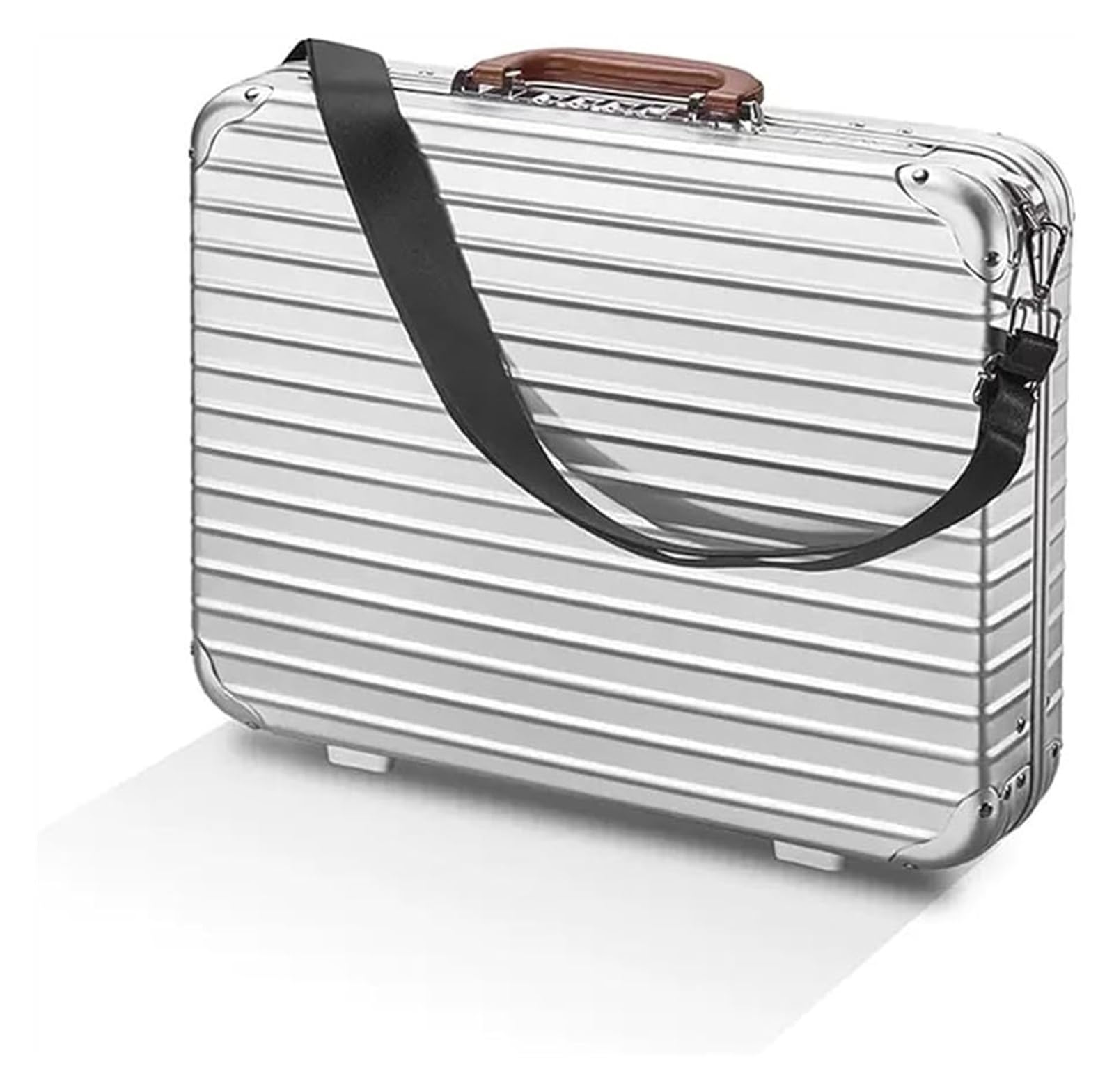 PAREKS Valigetta in alluminio con blocco password, custodia for laptop da lavoro da uomo, kit medico domestico ora cassetta degli attrezzi for strumenti e attrezzature con cinghie