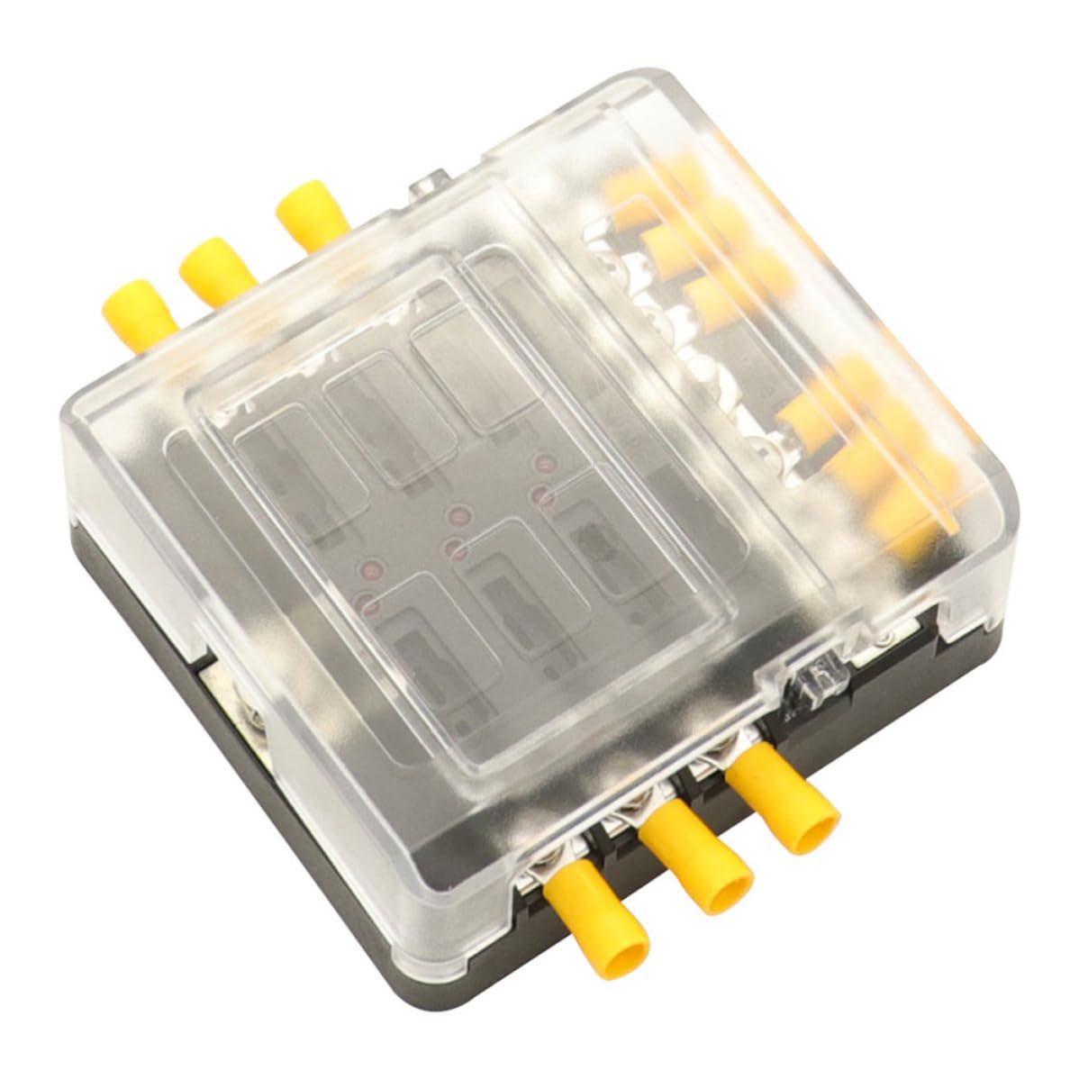 Caja de Fusibles de 6 Vías con Indicador Led, DC 30v Max100a