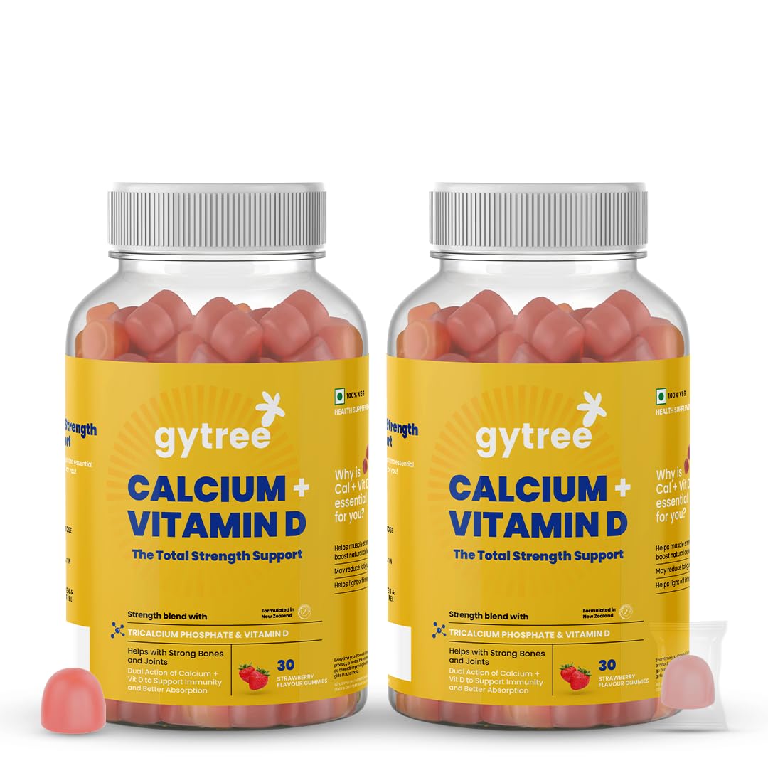 Gytree Calcium + Vitamin D Gummies for Women | Stronger Bones, Joints & Immunity | Formulated in New Zealand | 100% Vegan | Strawberry Flavour (30 Count) — Amazon image 8