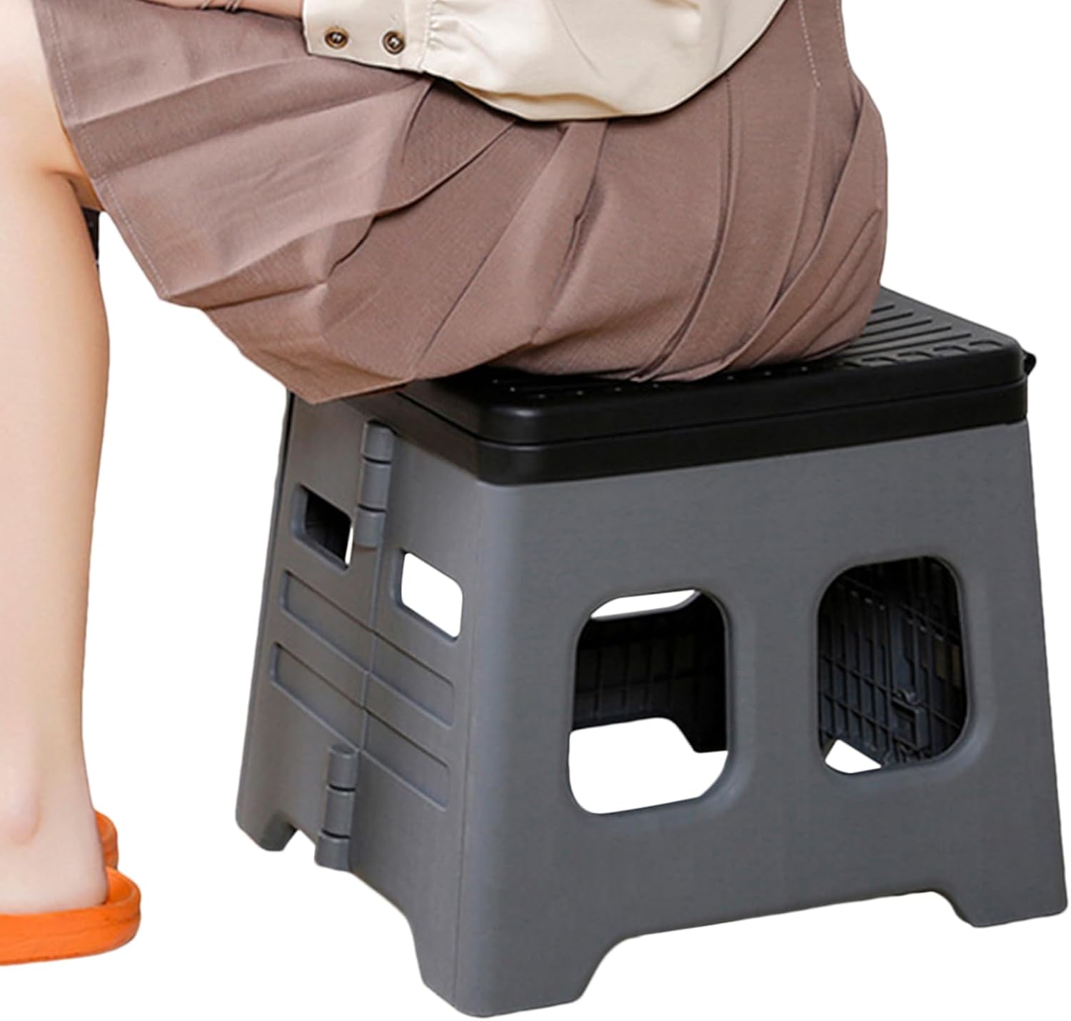 Camping Toilet Seat - Portable Foldable Travel Toilet for Adults and Kids, Lightweight Truck with Construction for Car, Rv, Camping, Hiking, Emergencies, and Outdoor Use 14 Inches