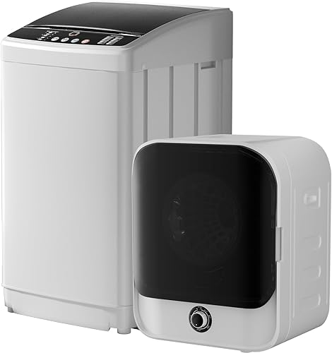 TABU Combo de lavadora y secadora, lavadora completamente automática de 20 libras con 10 programas de lavado y secadora portátil de 2.6 pies cúbicos