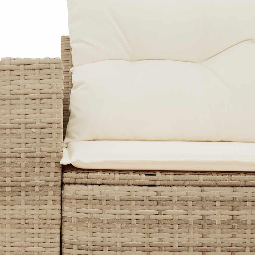 vidaXL Divano da Giardino con Cuscini a 2 Posti Beige in Polyrattan