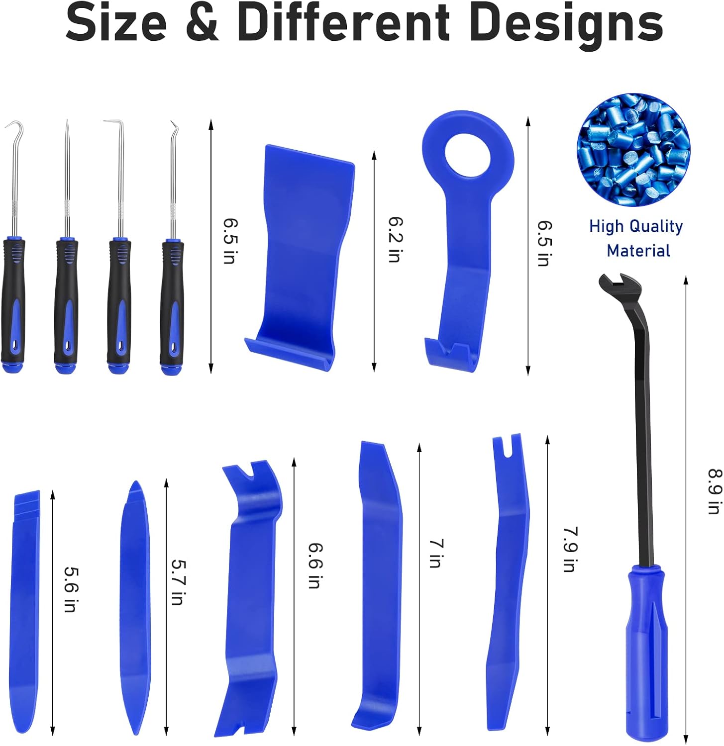 GLK Auto Trim Removal Tool Kit Pry Tool | for Dash, Door Panel, Clip Remover, 12pcs