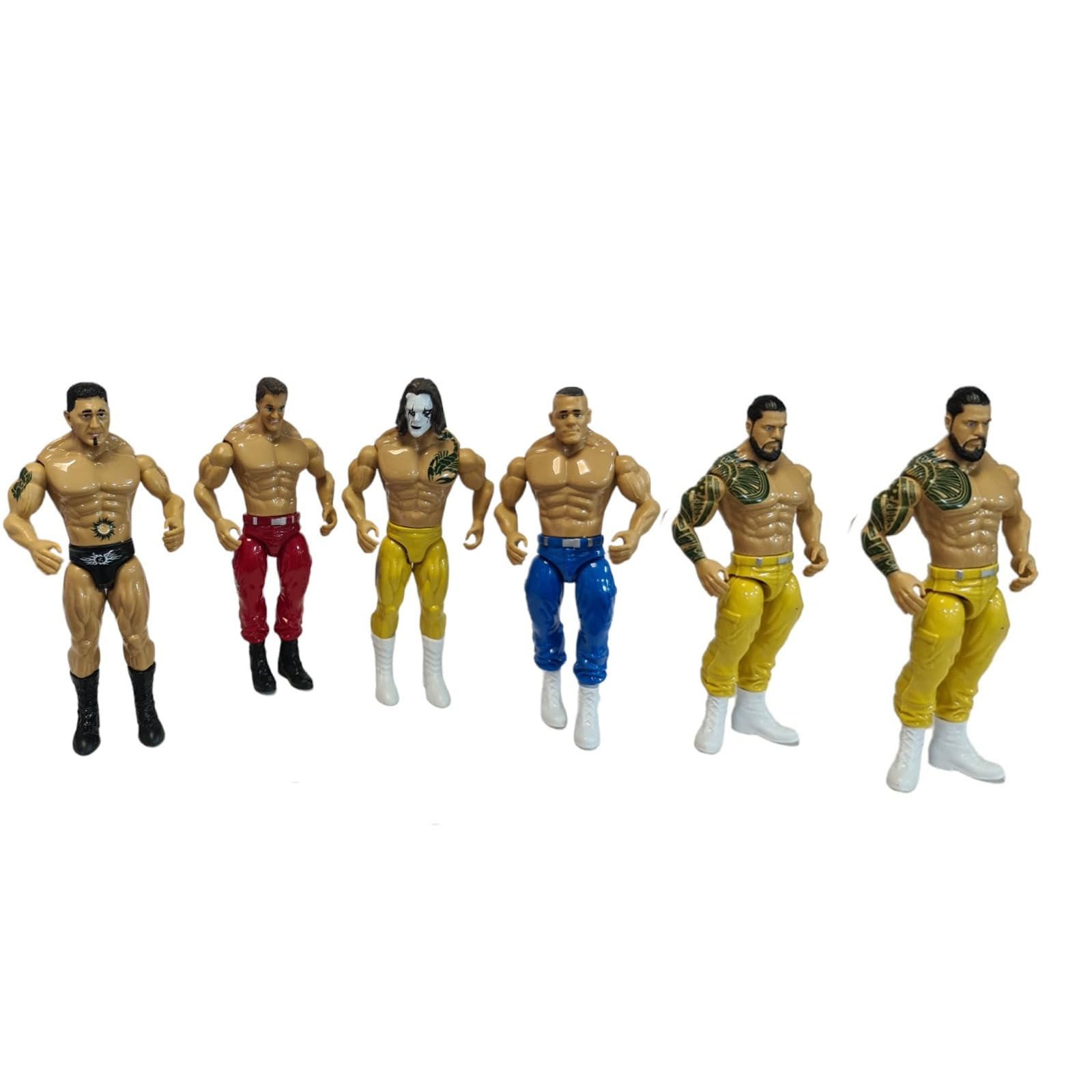 YSAMAX Mini Wrestling Action Figures For Kids, Durable, Realistic Design With Moveable Joints, Endless Hours Of Fun And Imaginative Play, Gift For Kids, Random Figures, (6PCS)