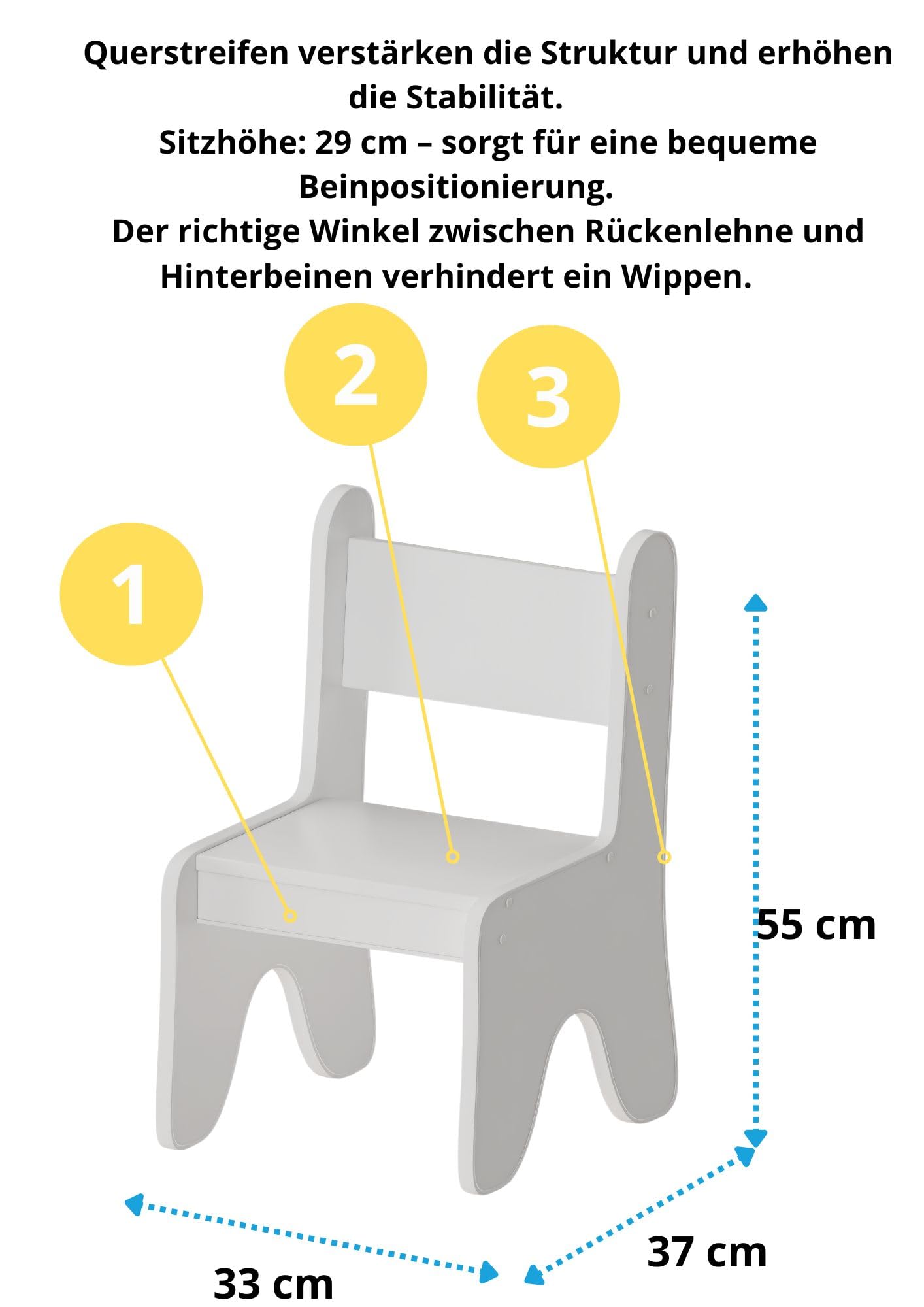 Happy Babies - Kinderschreibtisch-Stuhl-Set, ergonomischer Spieltisch mit geräumiger Schublade - Kinder-Lern- und Spieltisch - Kindermöbel, für den Kindergarten Teddybär (Handwerker)