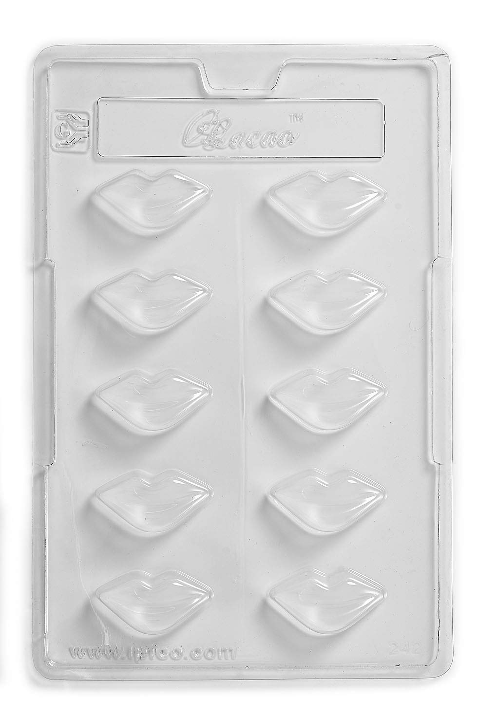 Mystic Moments Transparent Cacao | Lips Chocolate Mould 10 Cavity