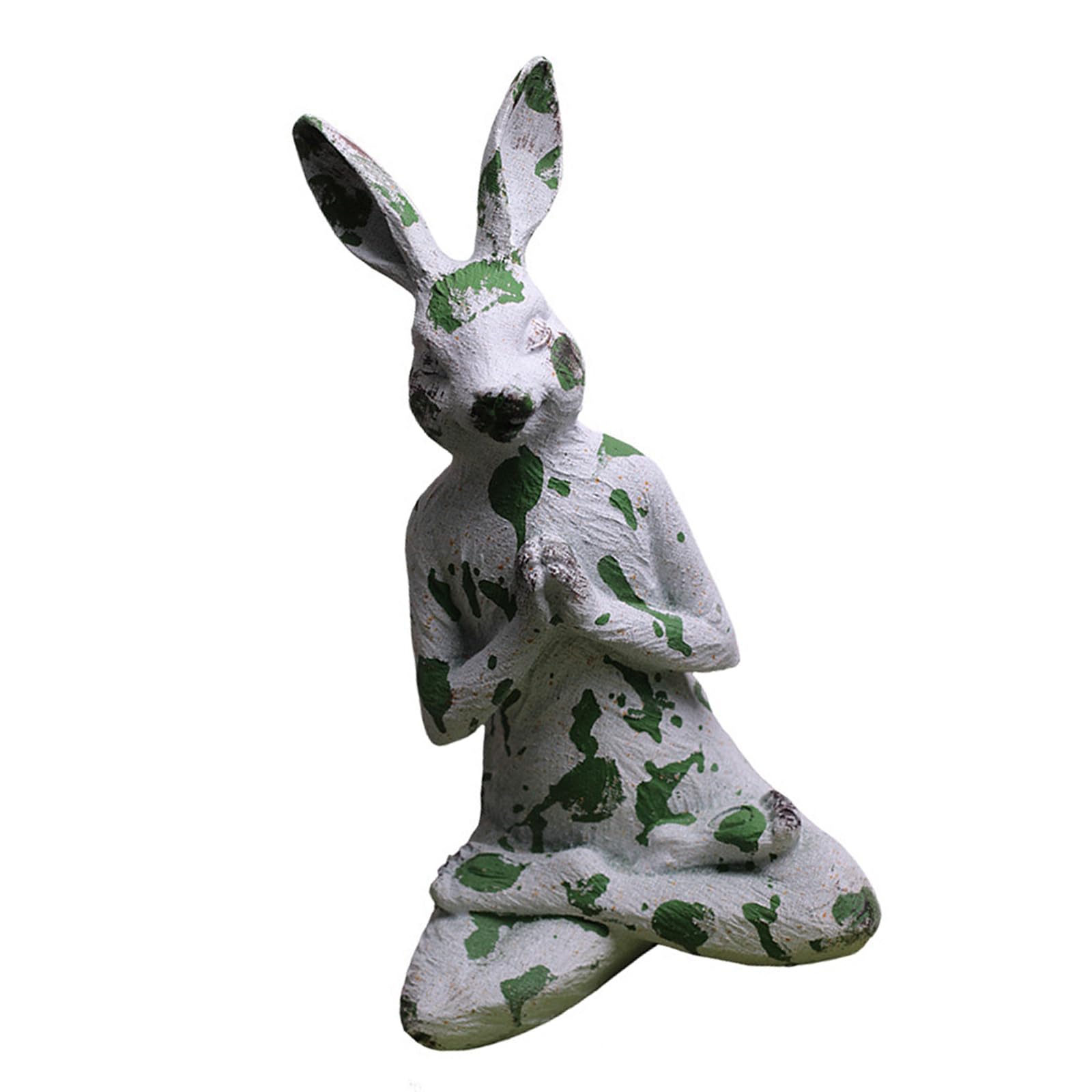 Lapin en résine pour figurine de décoration de jardin et cadeau idéal de pendaison