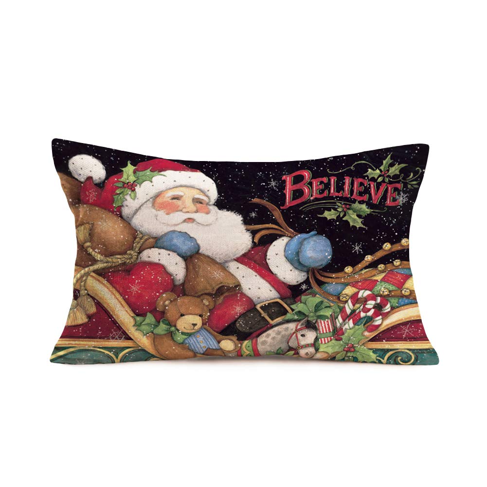 Hopyeer Vintage Wood Grain Pillow Covers Rise&Shine Farmers Market Quote Cotton Linen Retro Rustic Farm Red Tractors Big Rooster Decor Waist Lumbar Cushion Case Cover 12"X 20"