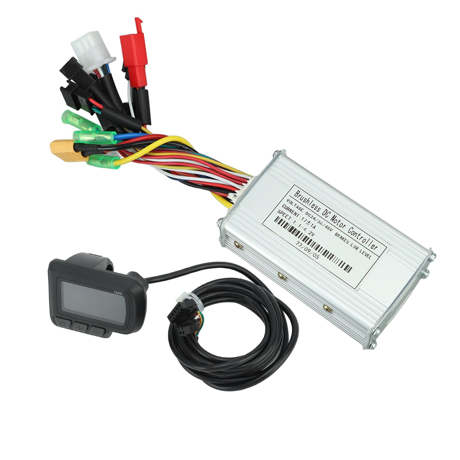 Elektryczny regulator silnika sinusoidalnego 24 V 36 V 48 V 250W-350W 17A z miernikiem LCD EN06
