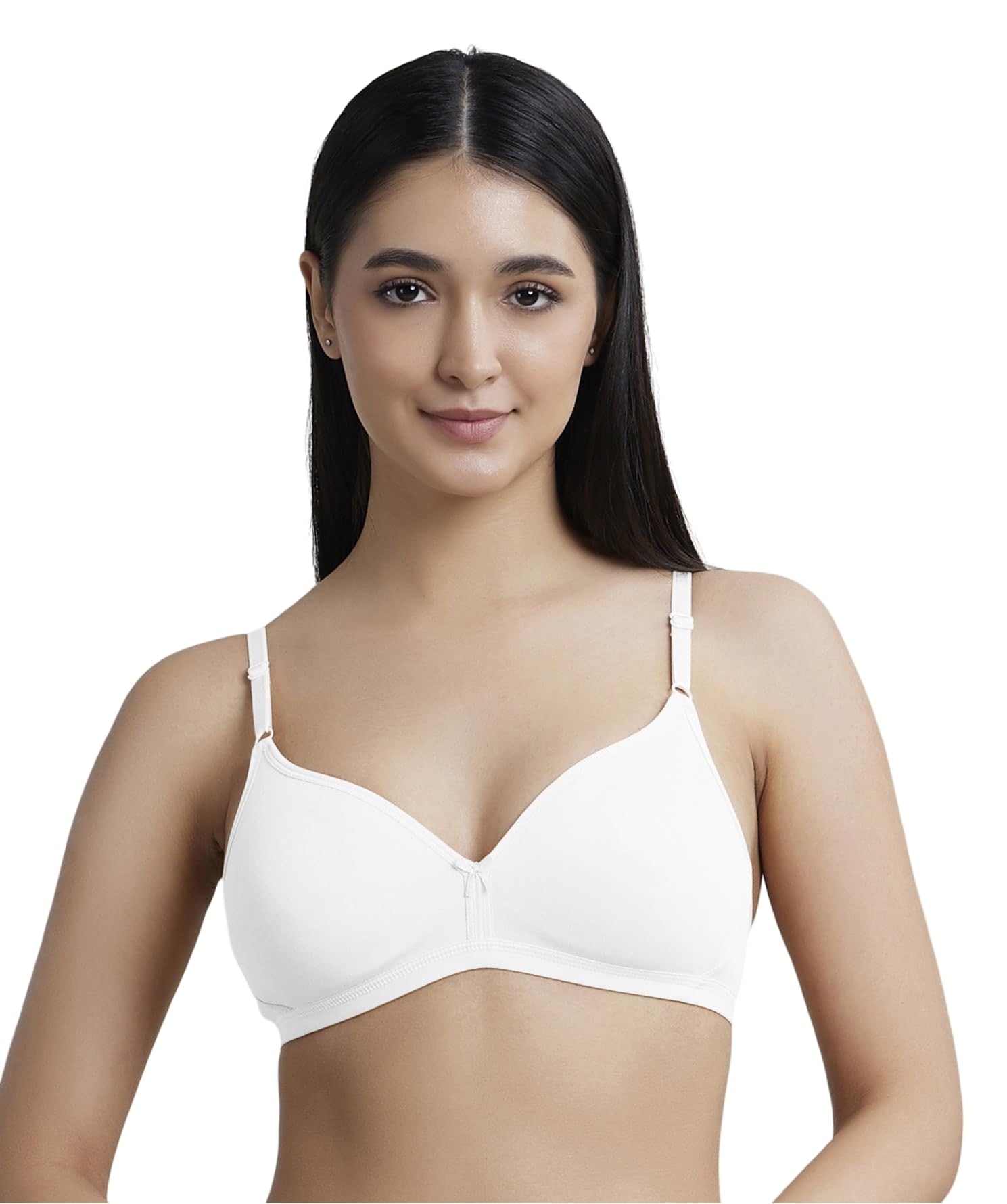 Everyday Non-Padded & Non Wire Cotton T-Shirt Bra for Women with Medium Coverage and Plunge Neckline-image-42