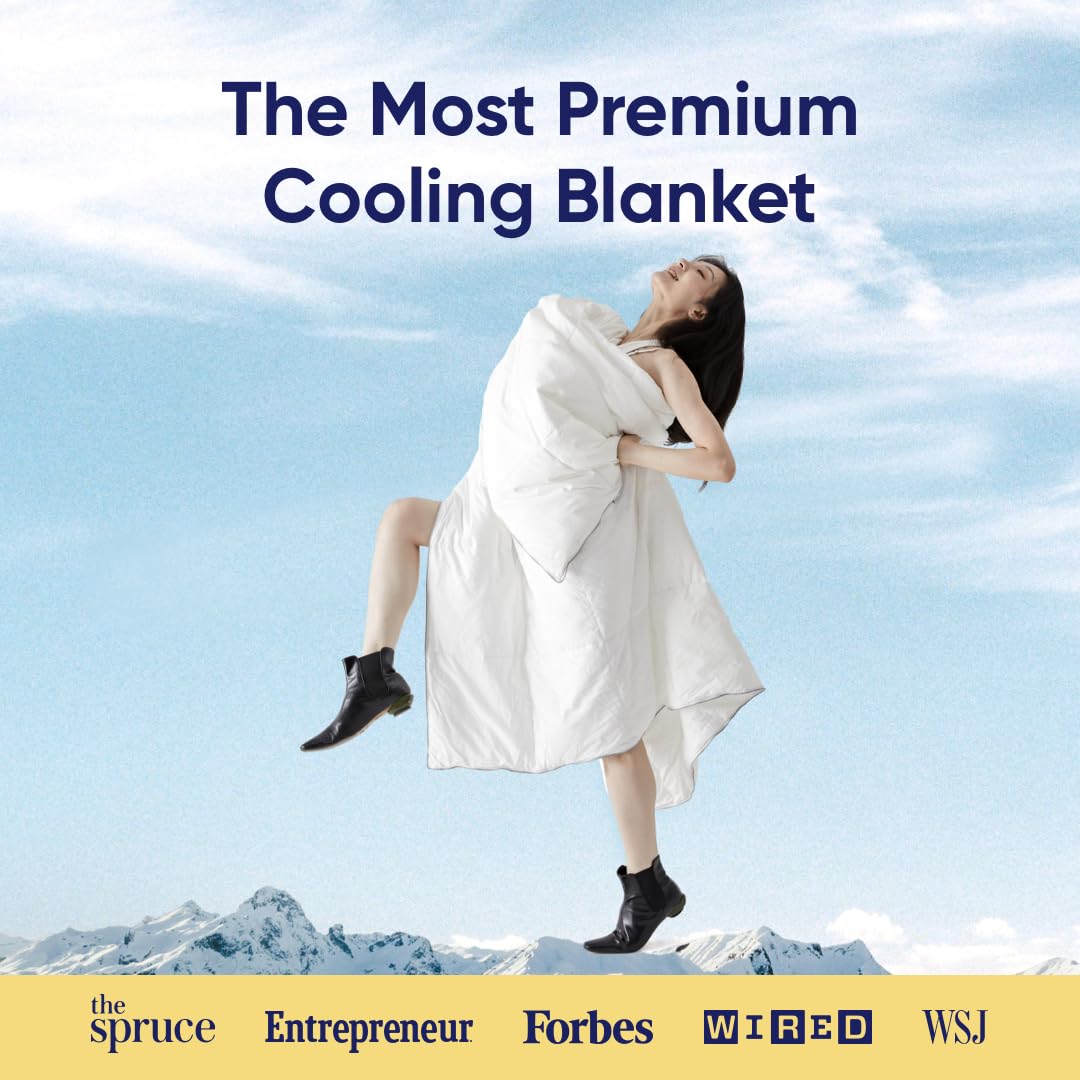 Vesta Hungarian Goose Down Cooling Blanket for Hot Sleepers, Moisture & Thermal Control for Summer & Sweaty Sleepers, King Size (Alaskan White, 285g, 0.62 lbs)