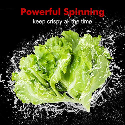 Salad Spinner Large, 5L Lettuce Spinner Salad Dryer Fruit Vegetable Washer Easy to Clean Mixer Easy and Quick Drying - Image 2