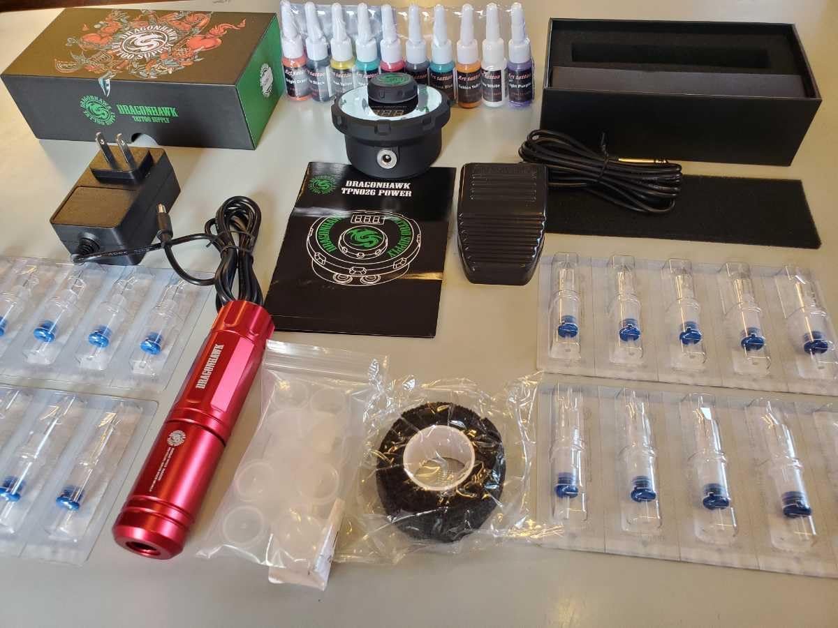 タトゥーマシンDragonhawk x2 ワイヤレスタトゥーマシン タトゥー