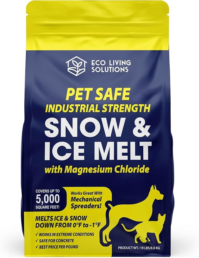ECO LIVING SOLUTIONS - Snow & Ice Melt | Pet Safe | Industrial Strength | Magnesium Chloride | Works...