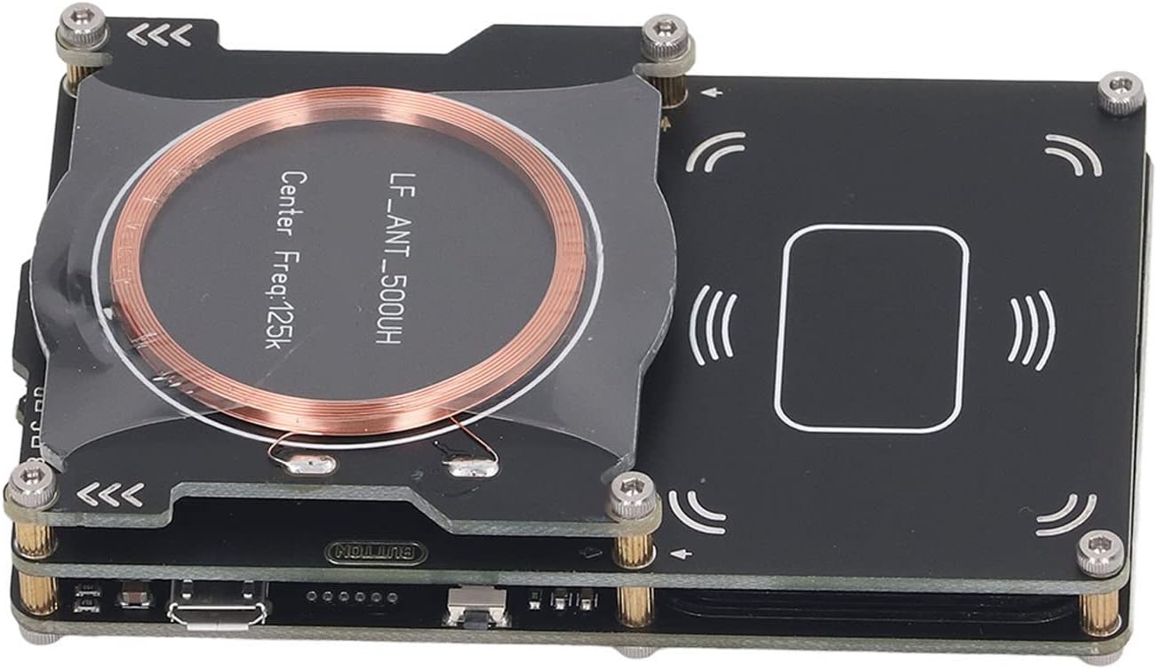 RFID Card Reader Writer Copier Duplicator Development Board with UID Cards and Key Fob (1 T5577 Card 3 UID Cards and 1 UID Key Fob)