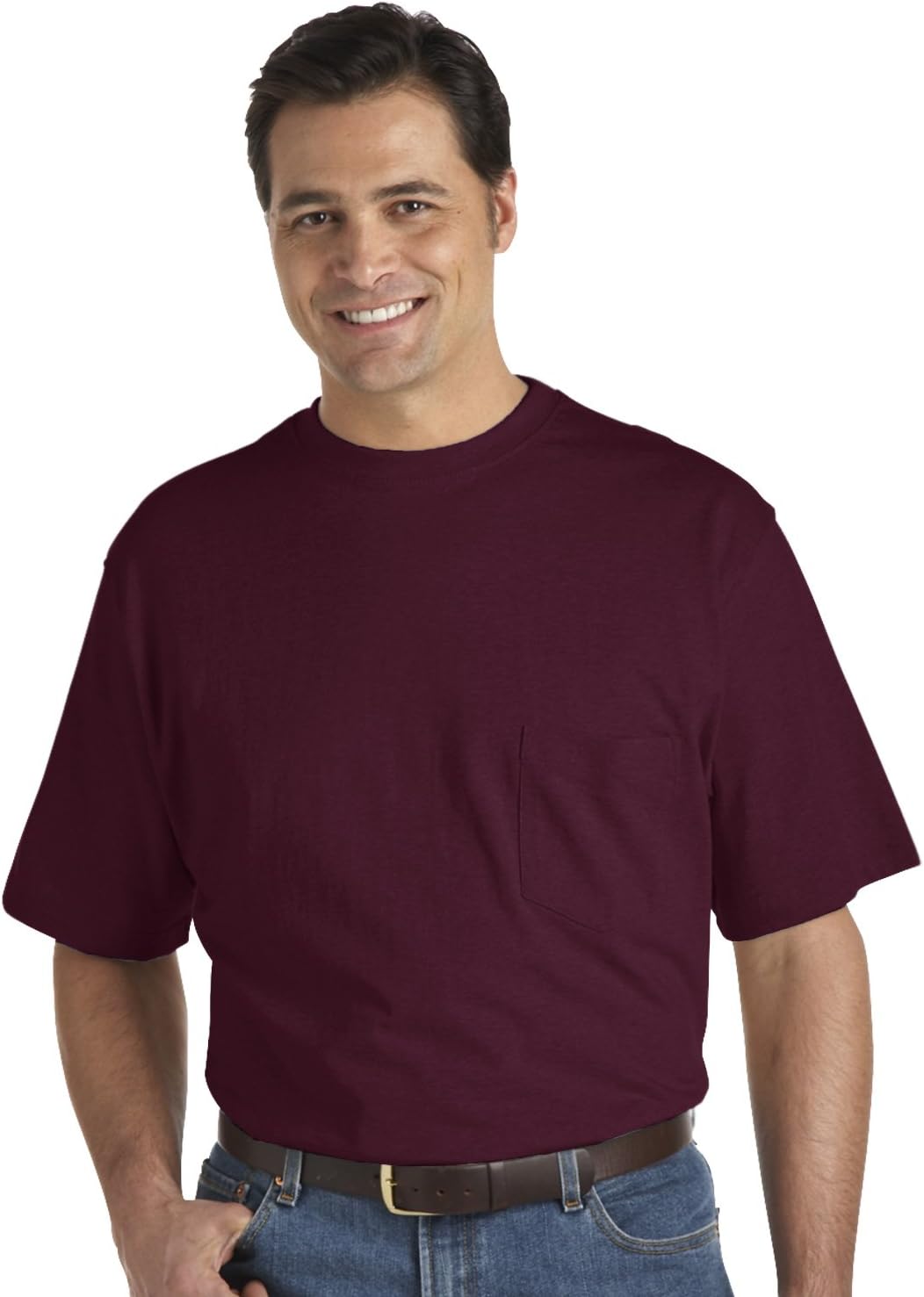 Harbor Bay by DXL Men's Big and Tall Moisture-Wicking Pocket T-Shirt Fig 1XLT