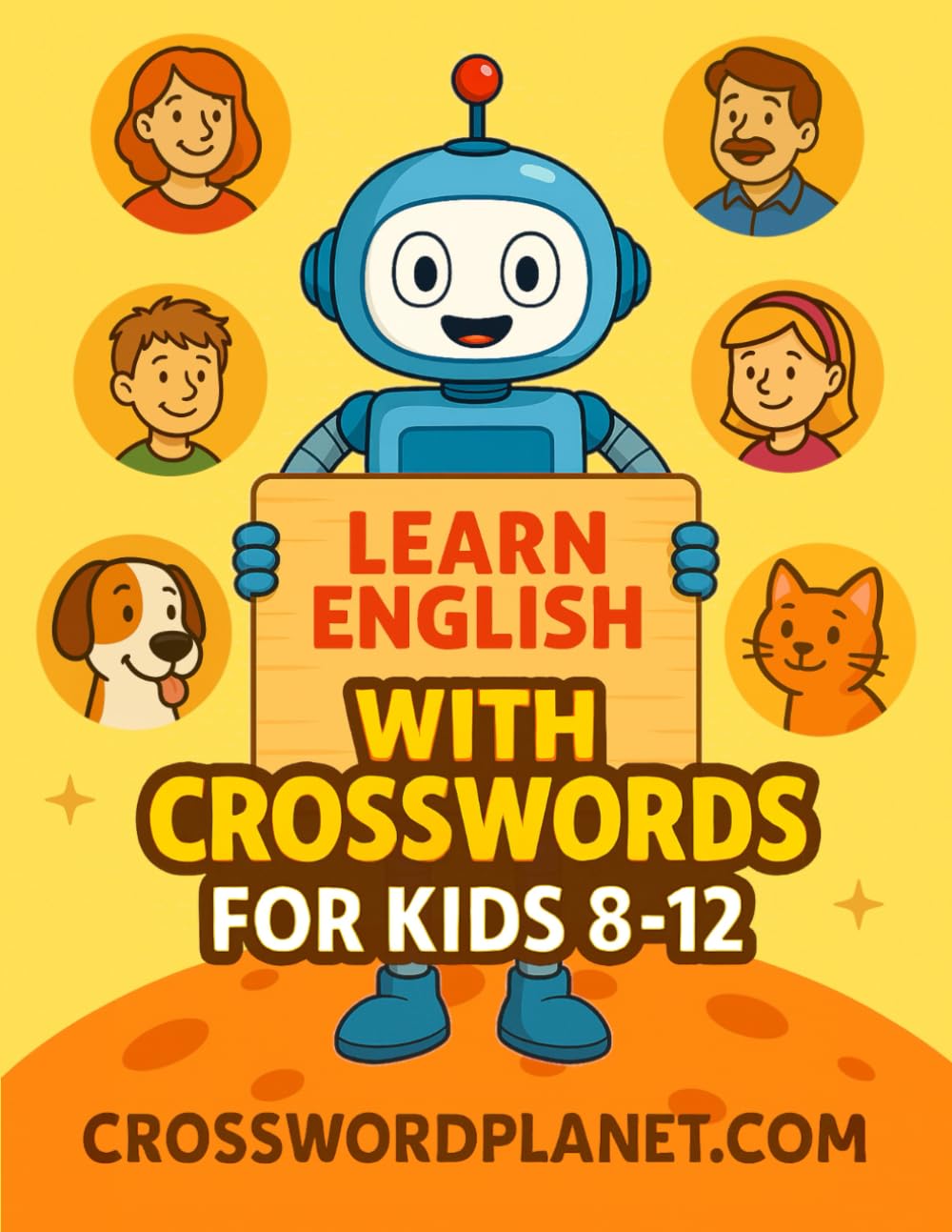 Learn English with Crosswords: Fun Vocabulary Puzzles with Picture Clues for Kids Ages 8–12