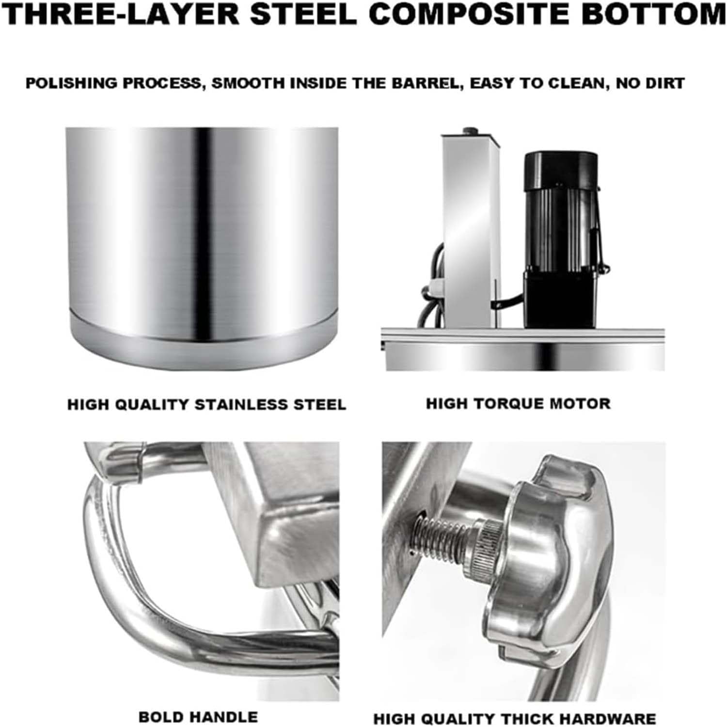 Electric Mixer Machine for Jam,Hot Pot Stir Frying Machine,Stainless Steel Gas Heeating,Automatic Pot Stirrer for Cooking,Adjustable Stirring Speed,25l,25L