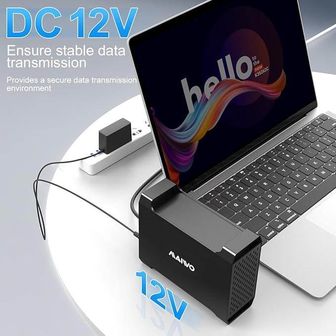Gabinete RAID MAIWO para 2 discos SATA de 3.5 pulgadas miniatura 7