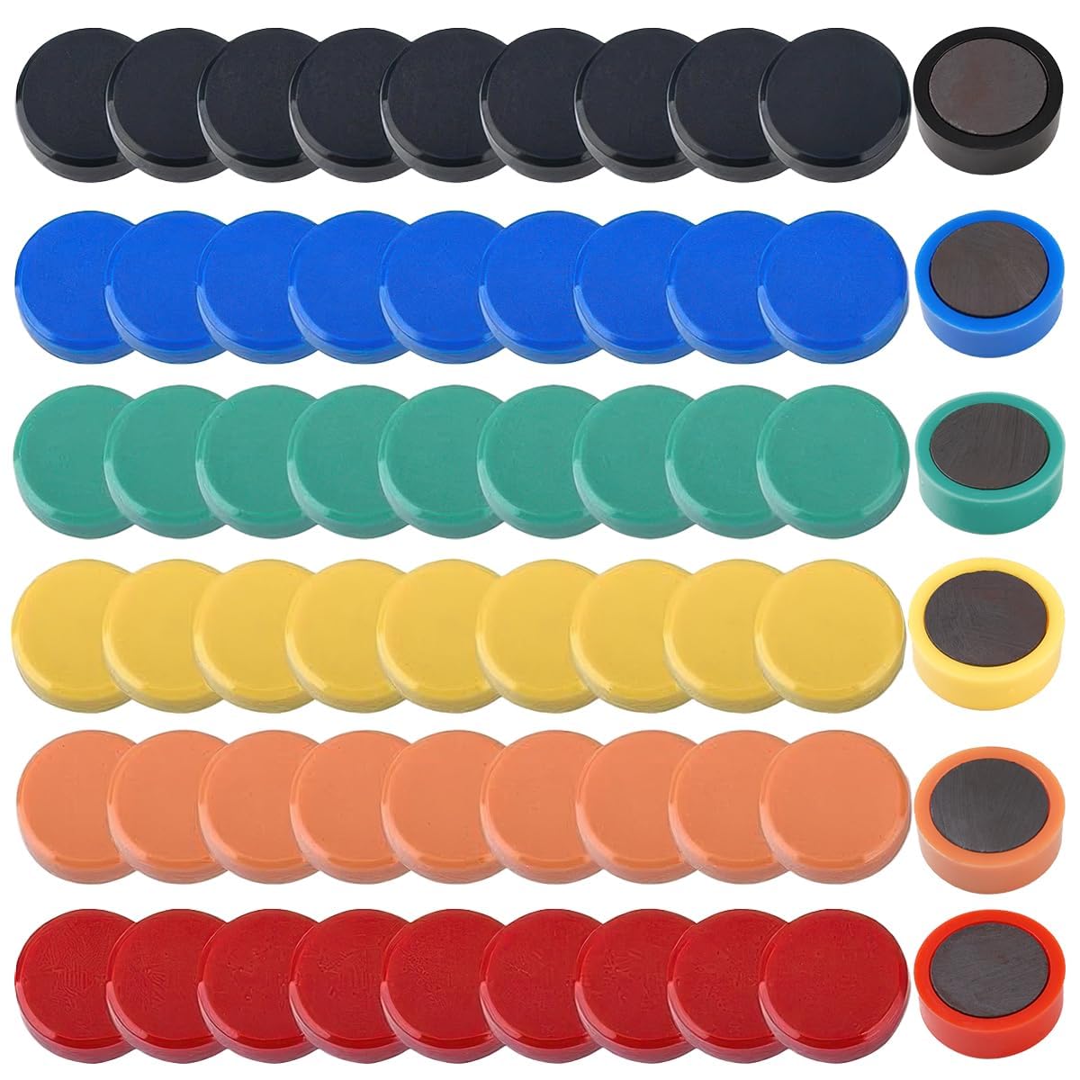 60PCS Magnets for Fridge, 20mm White Board Magnets for Home, School, Office