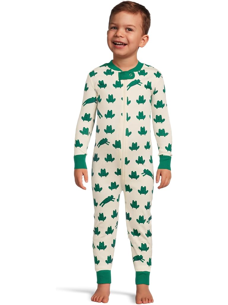 White Hanna Andersson 2-Way Zip Sleeper (Infant/Toddler)