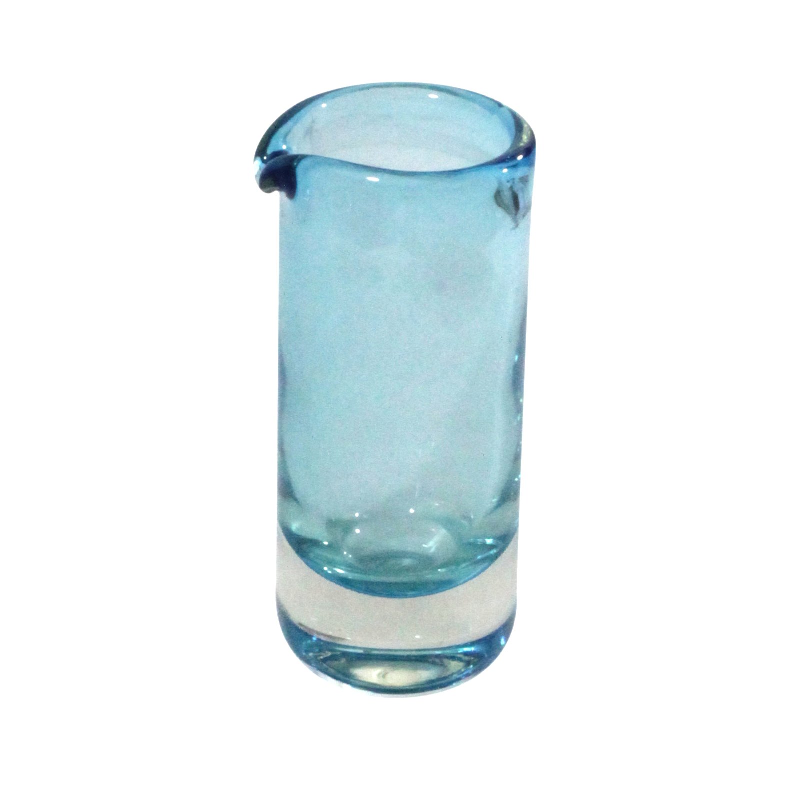 PA GLASS CO. 8-Inch Hand Blown Beaker Vase - Light Blue VS0079