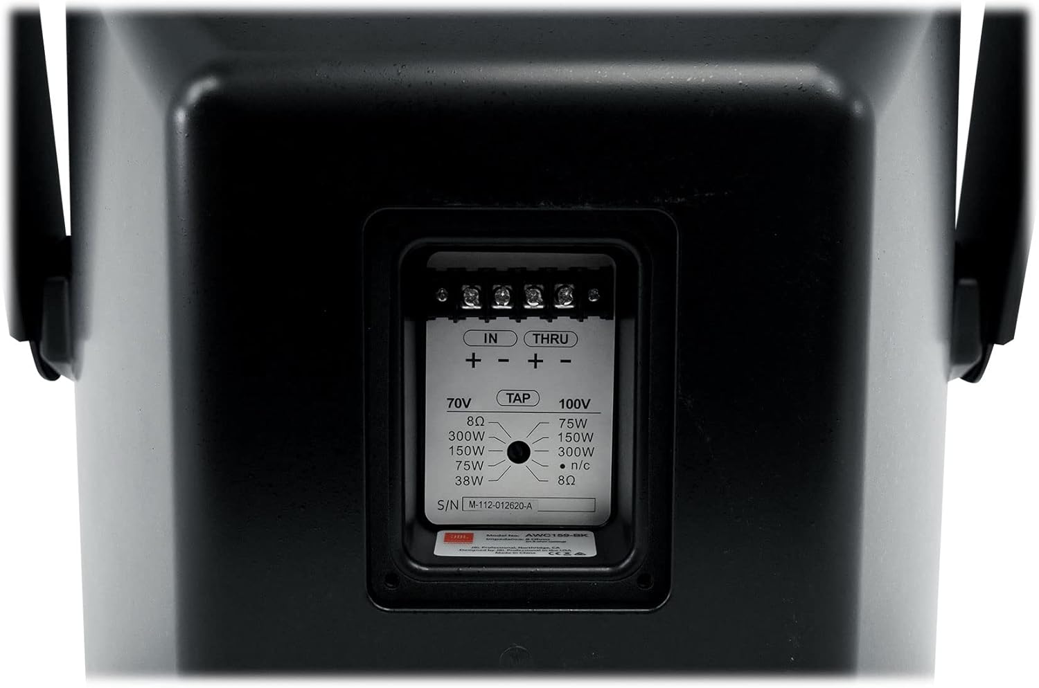 JBL Professional AWC159-BK All-Weather Compact 2-Way Coaxial Loudspeaker with 15-Inch LF, Black