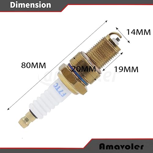 Miniatura 2 de F7TC Bujía apta para GX120 GX160 GX200 GX240 GX270 GX340 GX390 Generador Cortacésped Tractor Rototiller Bomba de agua Go Kart Mini Bike etc. (2