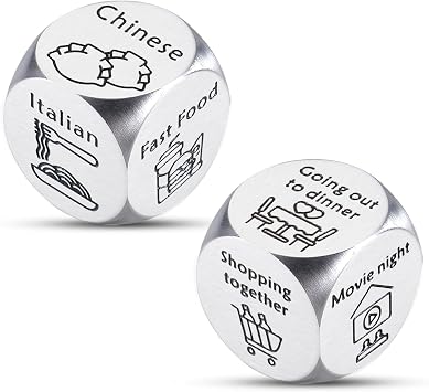Valentines Day Funny Date Night Gift for Boyfriend Girlfriend Valentine Gifts for Him Her Anniversary Sweetest Day Gifts for Him Her Mens Husband Valentines Day Gifts Food Dice Couple Games