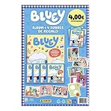 Panini Bluey Álbum con 4 sobres 20 Cromos Coleccionables